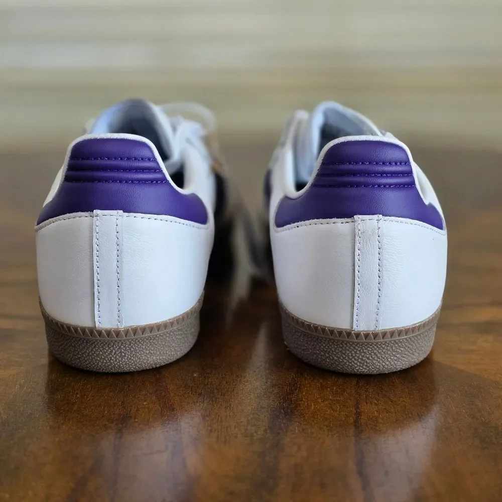 Adidas Originals Samba ADV Cloud White Purple Men's Size 12 Leather New IE6613 - Picture 5 of 14